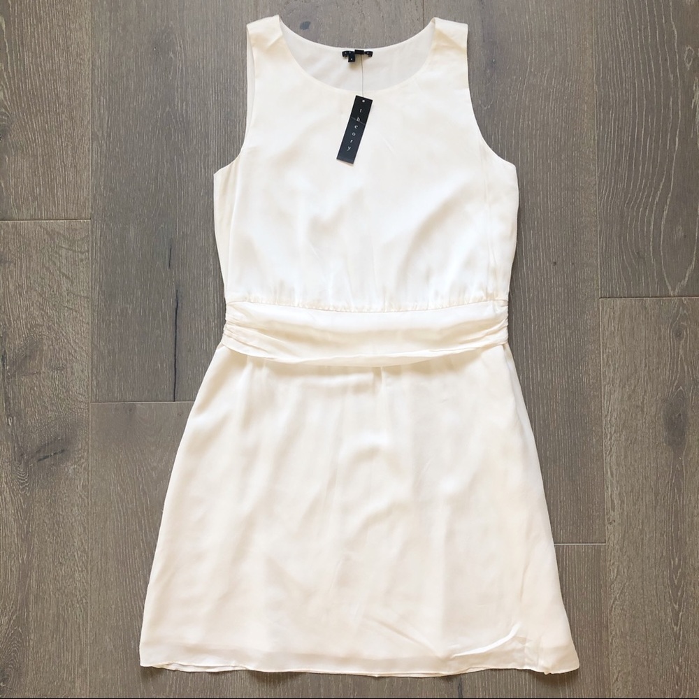 THEORY Size 8 Ivory Dress NWT